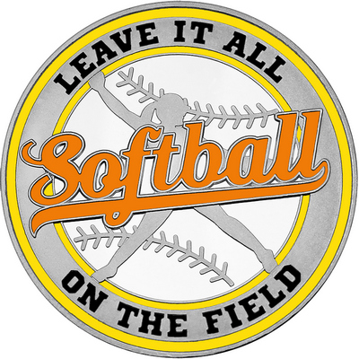 Orange "Softball" with Yellow Outer Circular Borders